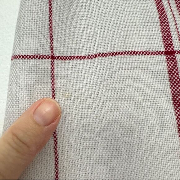 Vintage Moschino Iconic Dish Cloth Red Plaid Pants Size USA 8 - Picture 5 of 14